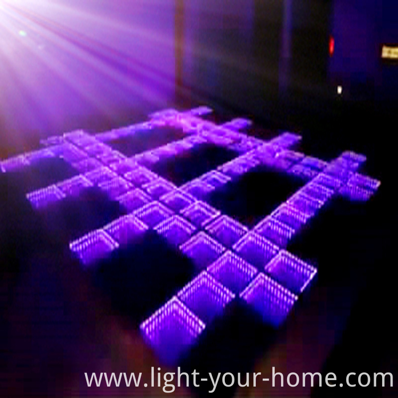 New RGB 3on1 LED Infinite 3D Mirror Wedding Dance Floor